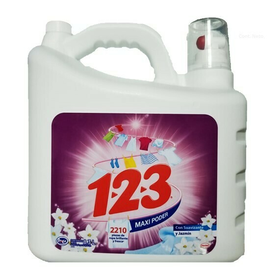 Detergente 123 Liquido Jazmin 8.3L
