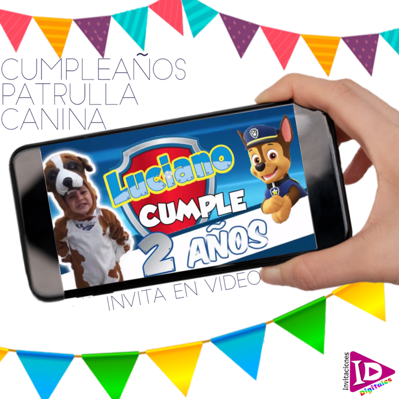 Tarjeta de Cumpleaños Patrulla Canina