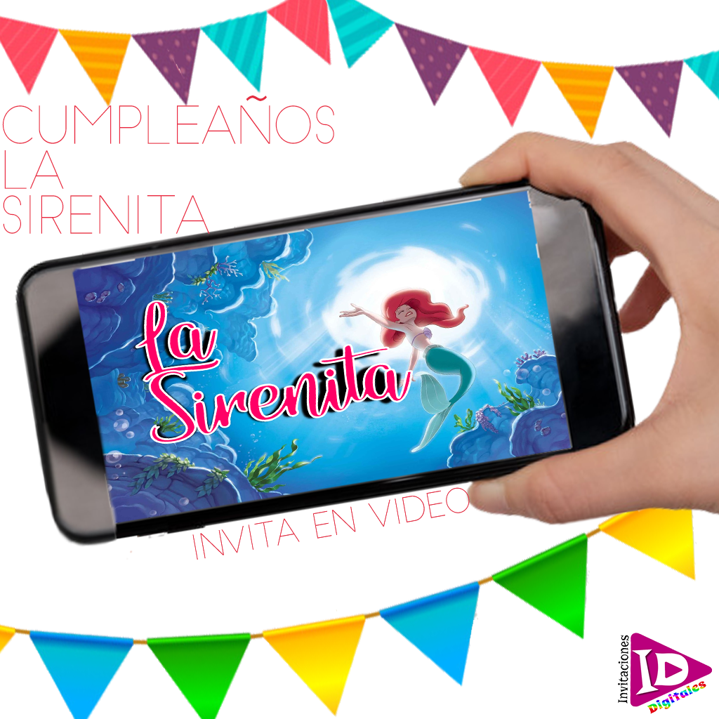 Tarjeta de Cumpleaños La Sirenita