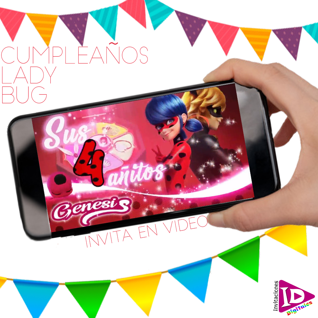 Tarjeta de Cumpleaños Lady Bug