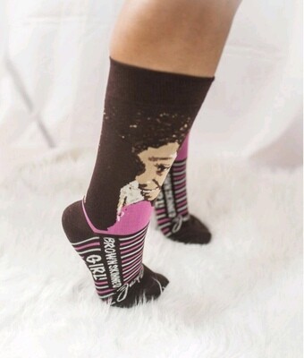 Brown Skinned Girl Customized Socks