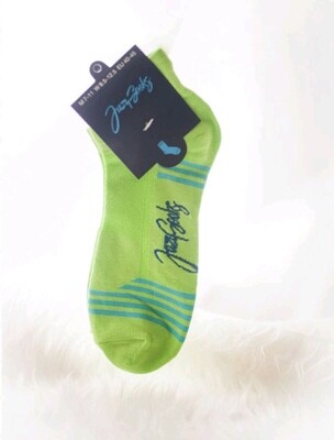 (Sublime)
Green &amp; Turquoise Striped Ankle Socks