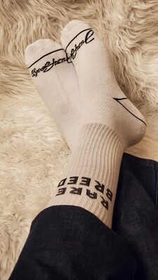 Rare Breed Crew Socks...White