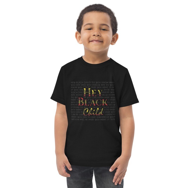 Hey Black Child Toddler jersey t-shirt