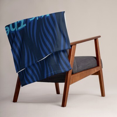 It&#39;s The Levels Of Comfort For Me Throw Blanket(Blue Lettering)