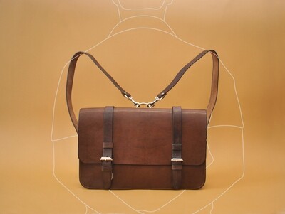 Madrid messenger bag/backpack dark brown