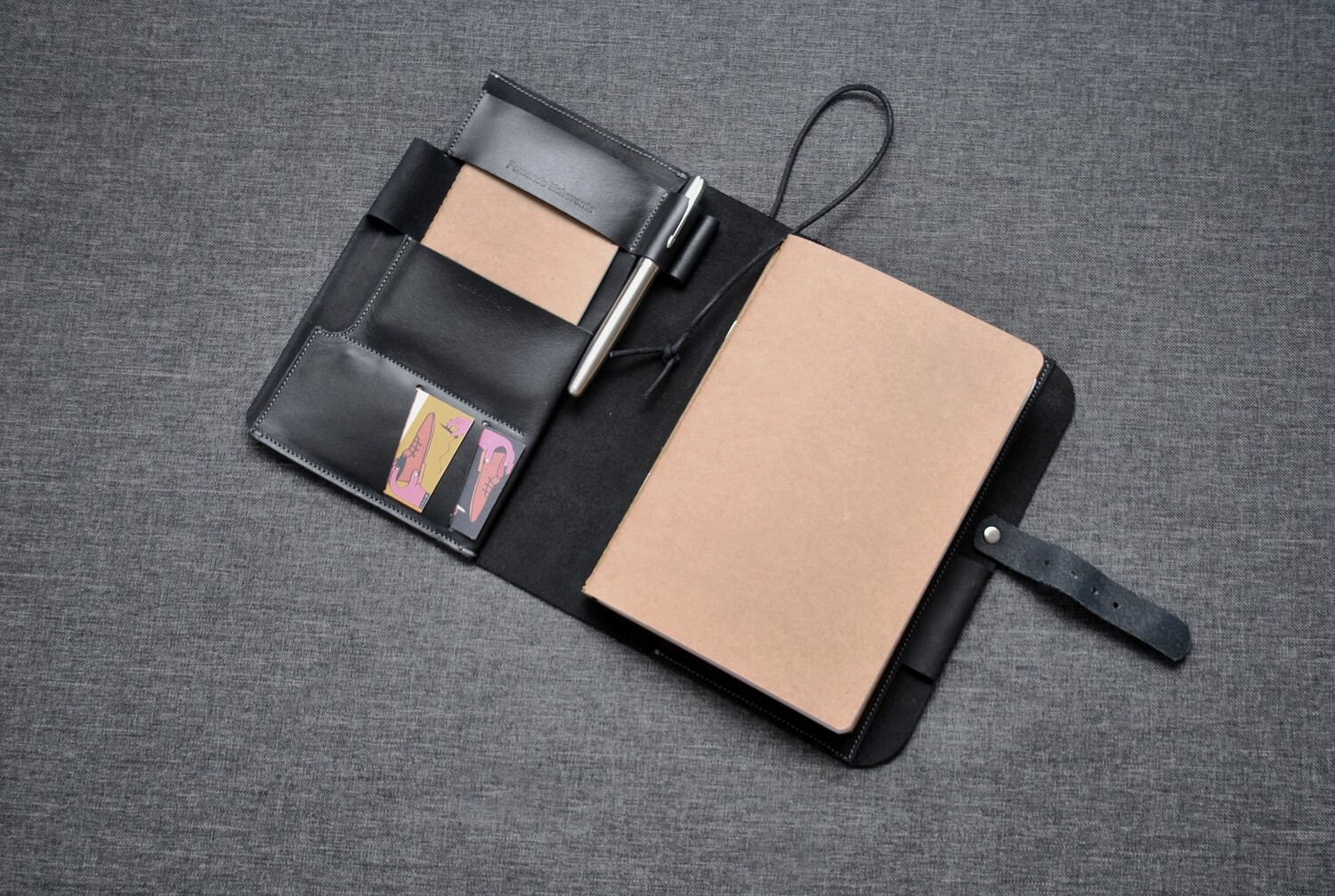 Kožený obal na A5 zápisník/Moleskine black