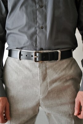 Men's belt black / pásek