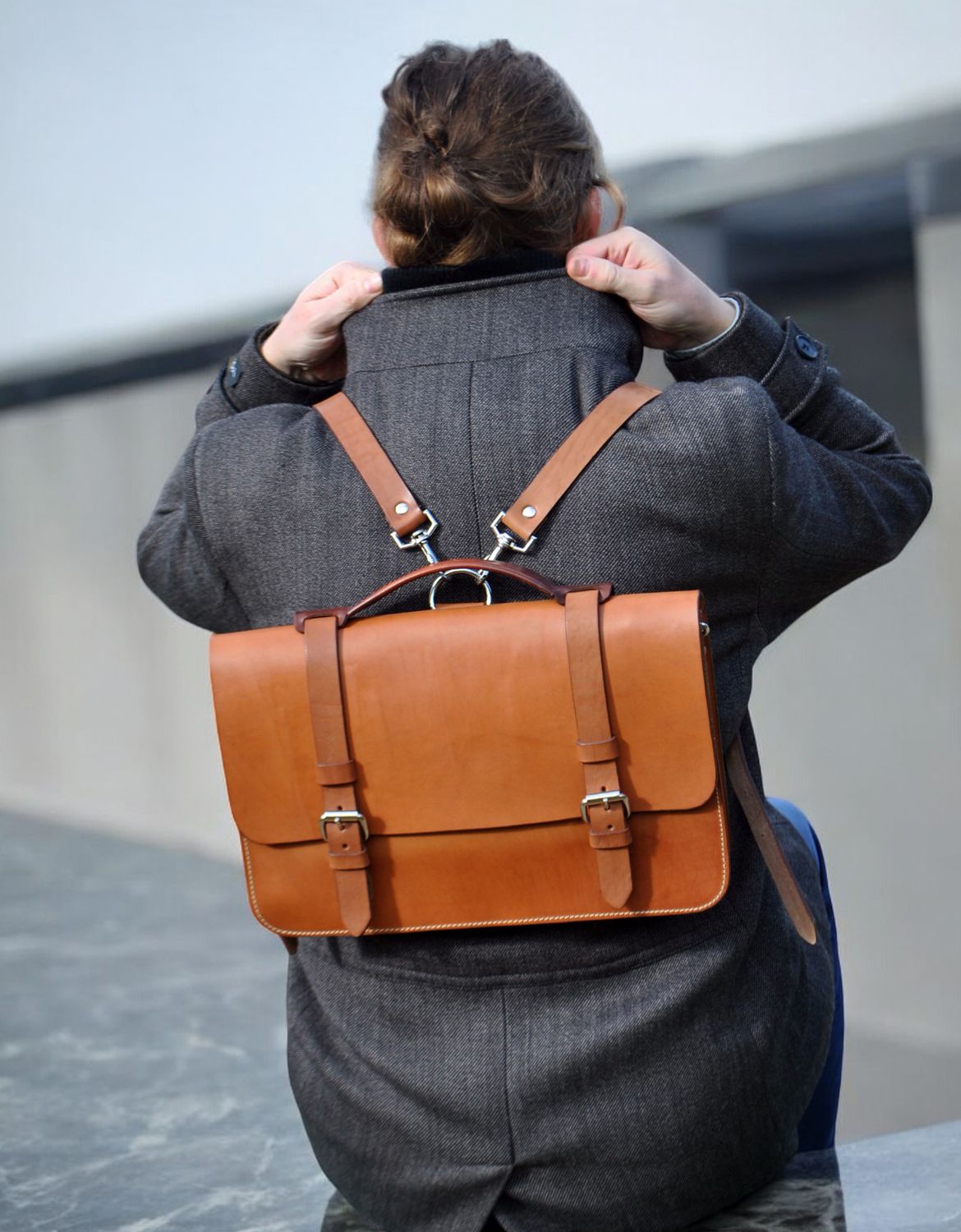 Bridle leather backpack hotsell