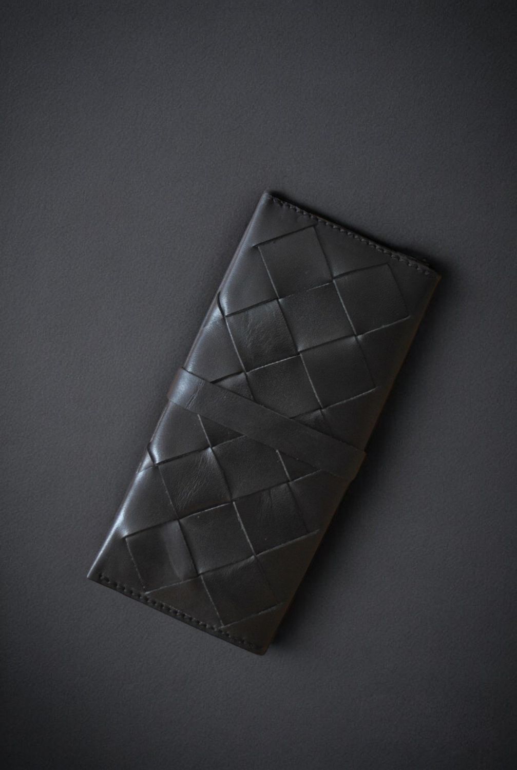Venice Woven‑Leather Wallet