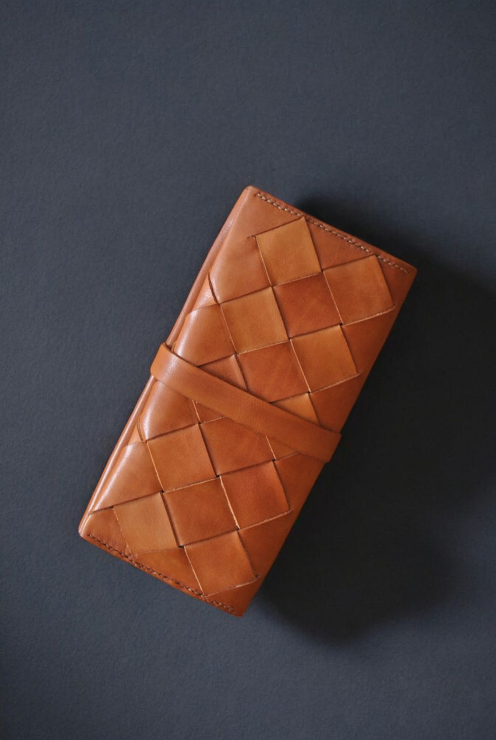 Venice Woven‑Leather Wallet