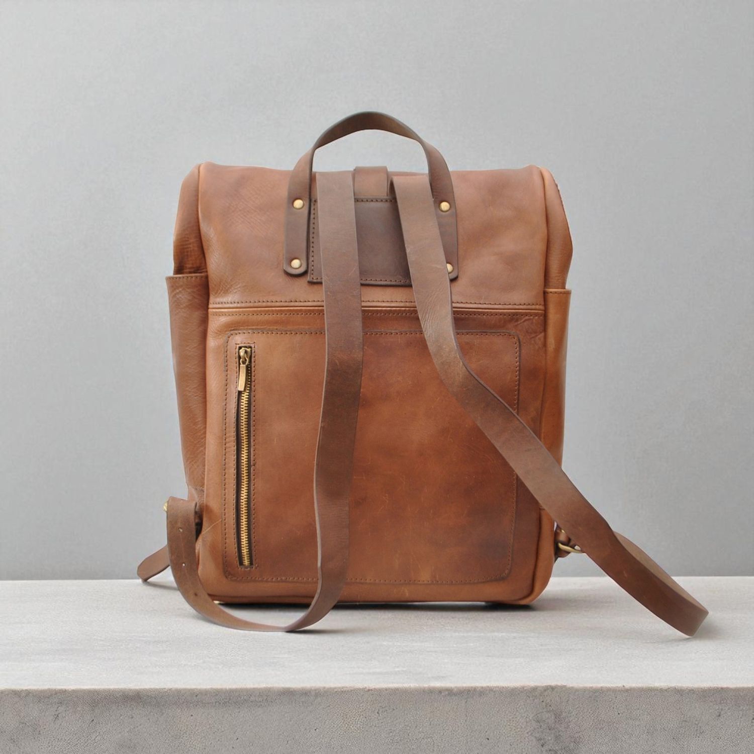 Kreta backpack dark brown