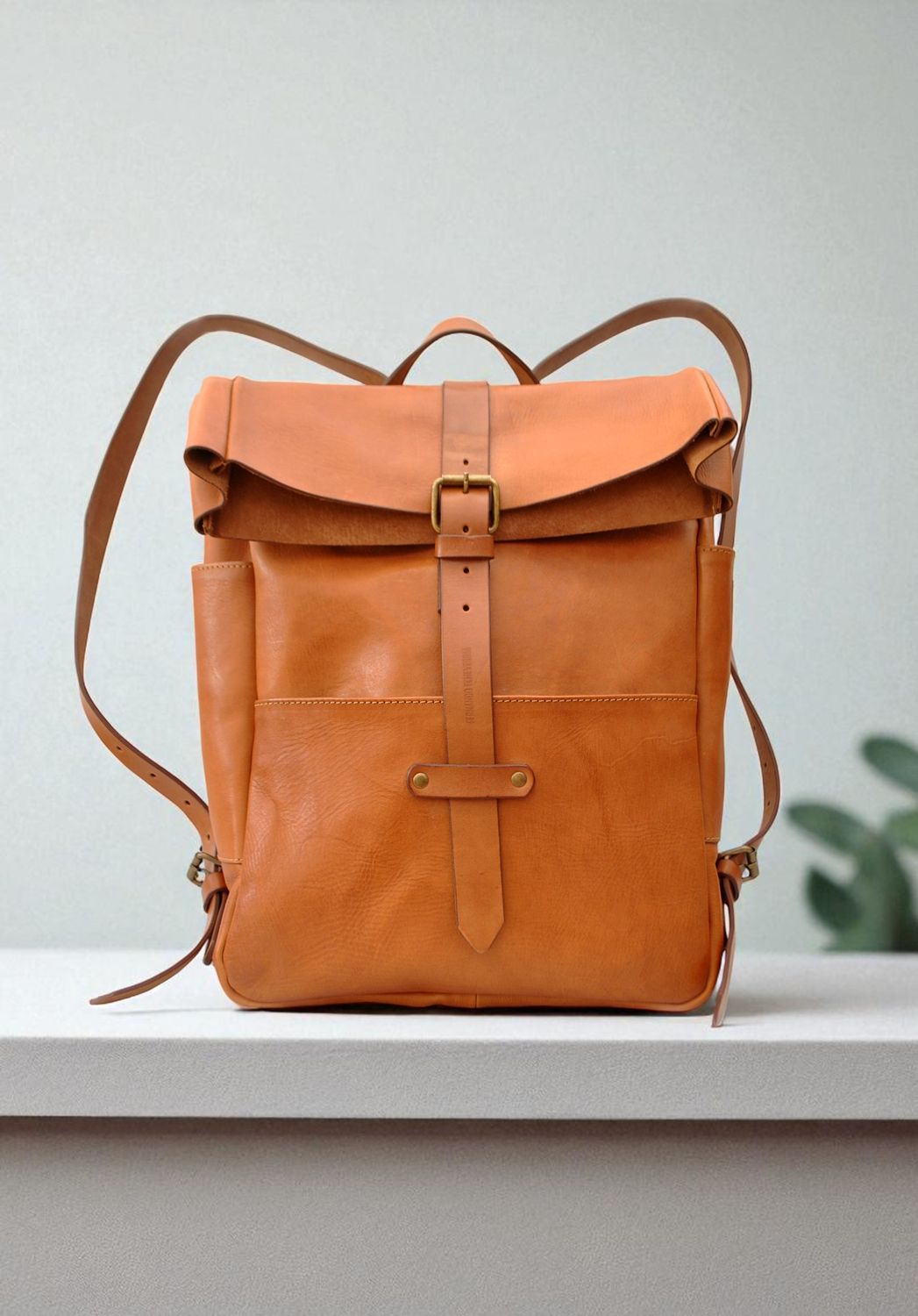 Kreta backpack cognac