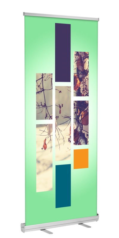 Banner stand  Retractable 33"x81"