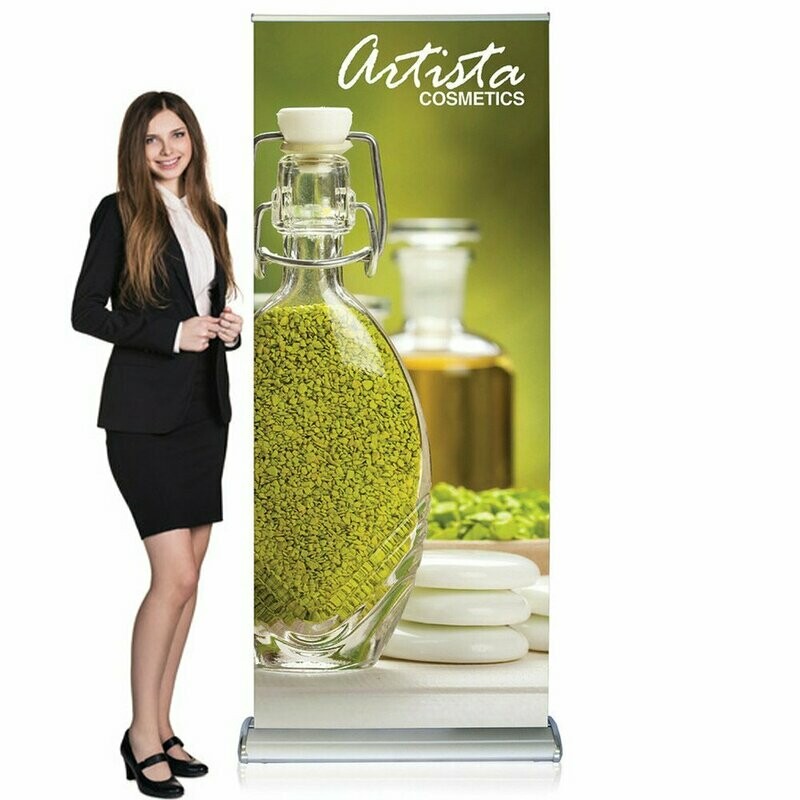 Banner stand Deluxe Retractable 33"x81"