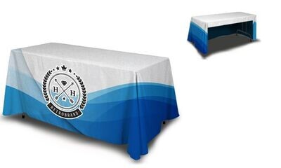 6ft Table Cover 3 sided (Open Back)