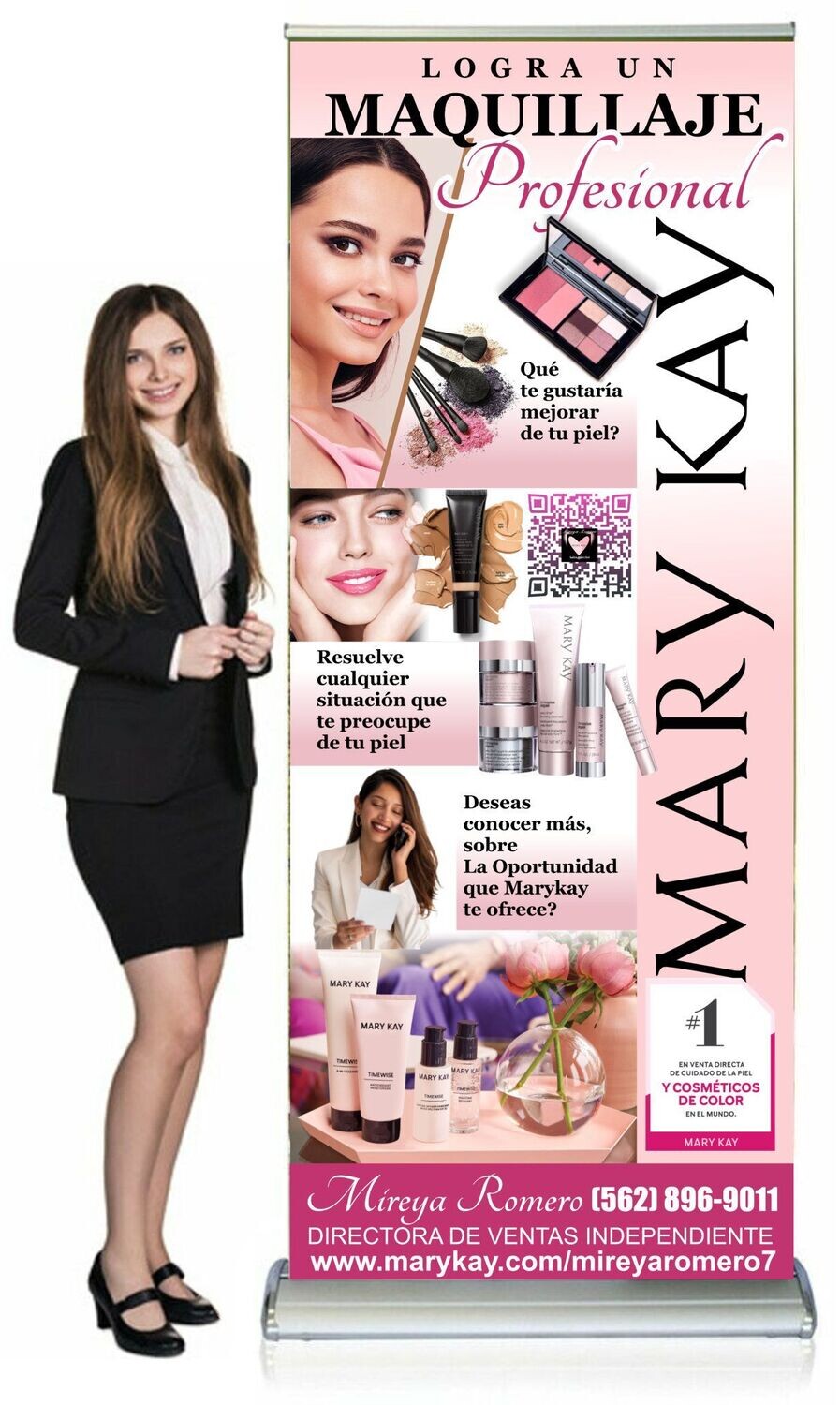 Banner stand Deluxe Retractable MARYKAY 33"x81"