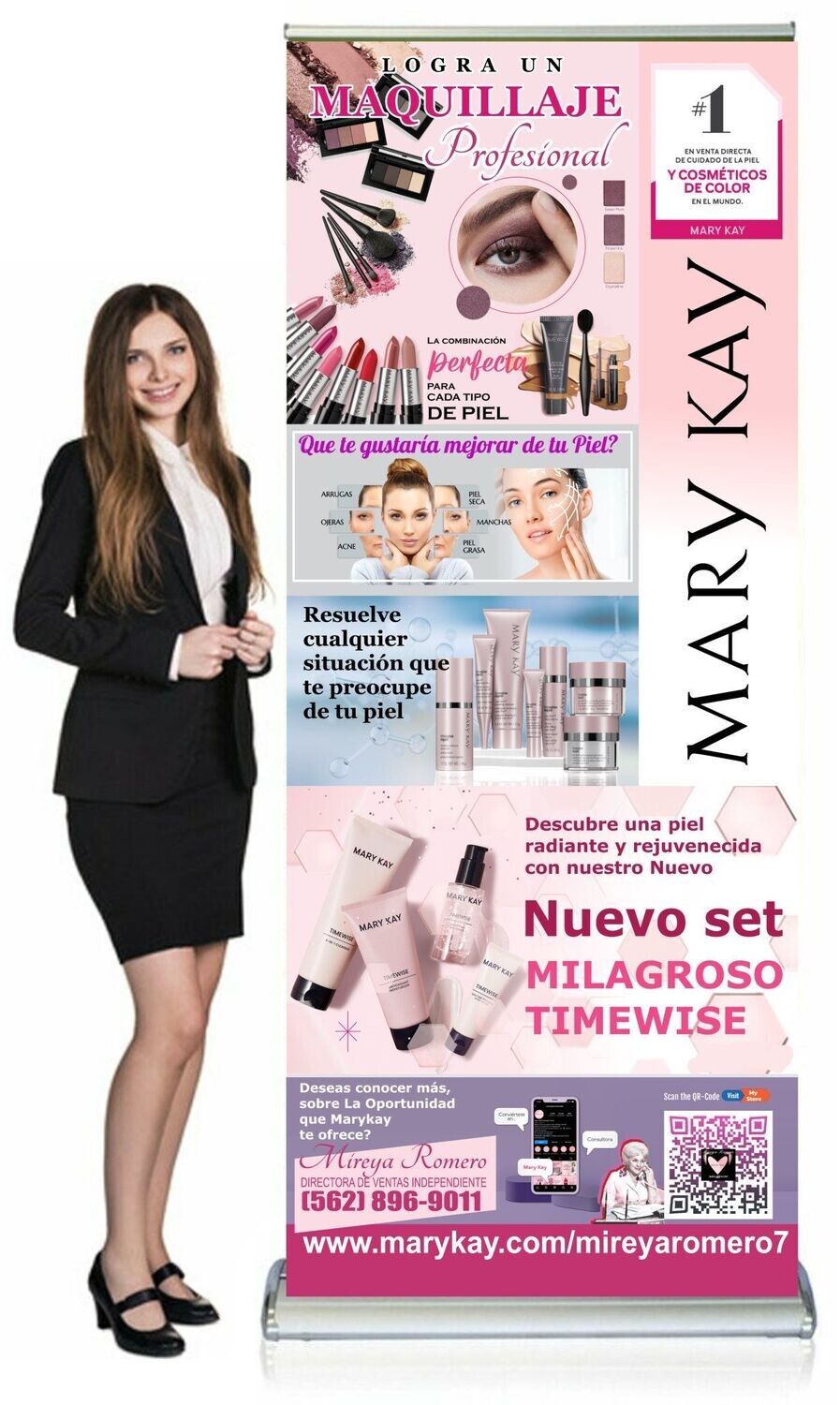 Banner stand Deluxe Retractable MARYKAY # 2 33"x81"