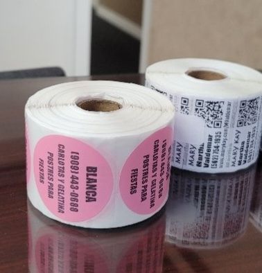 750 pink Circular Adhesive Labels