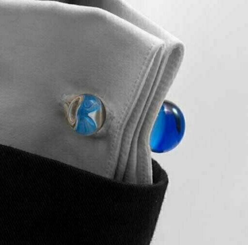 Boutons de manchettes collection : Classico, couleur: BOUTON DE MANCHETTE CLASSICO BLEU