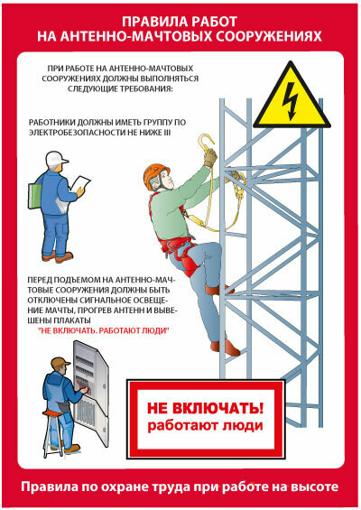 Требования по охране труда при работе на антенно-мачтовых сооружениях