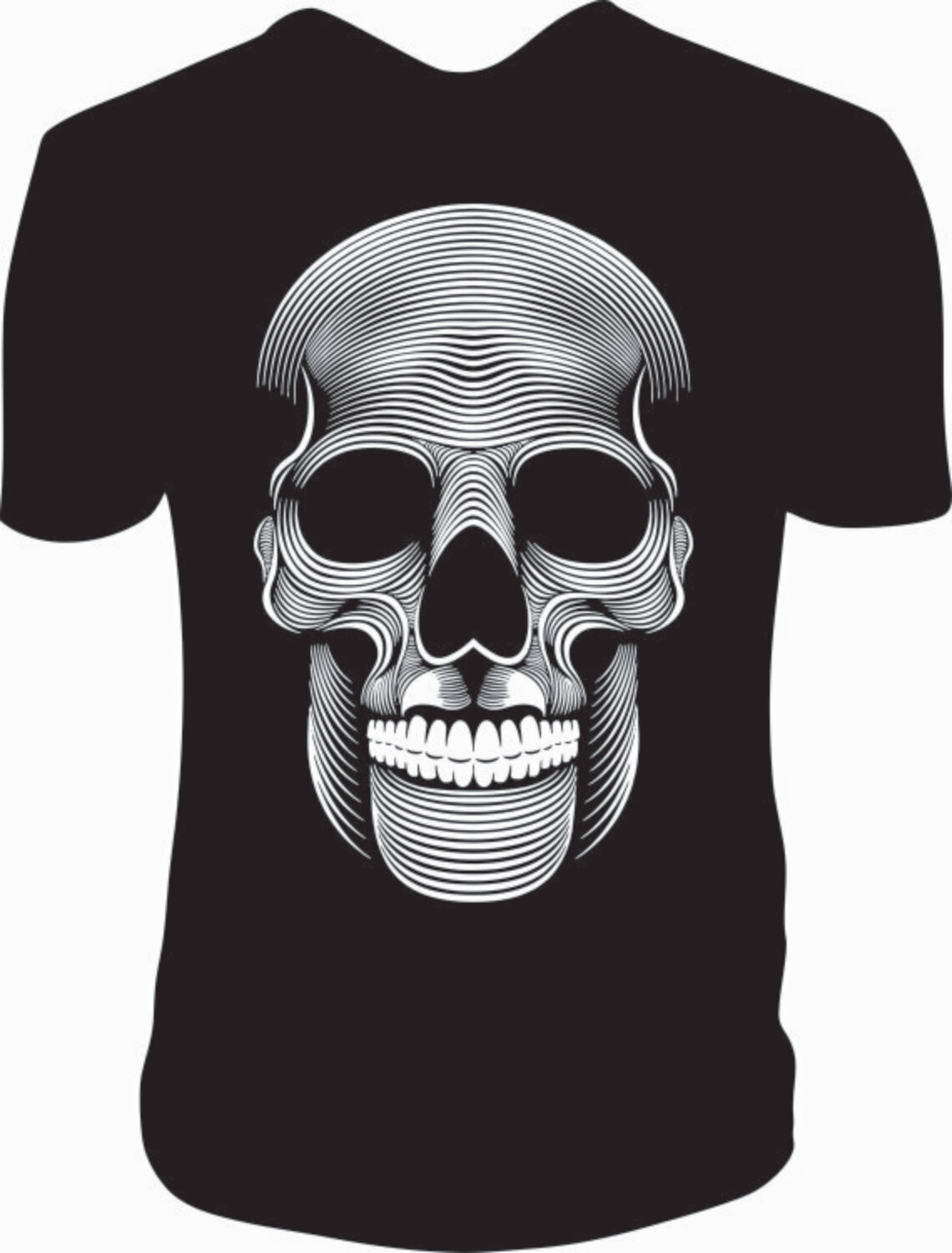 Camiseta Calavera Rayas