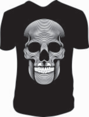 Camiseta Calavera Rayas