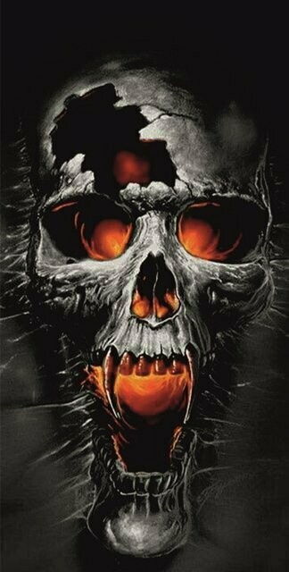 BRAGA LARGA CALAVERA BOCA ABIERTA