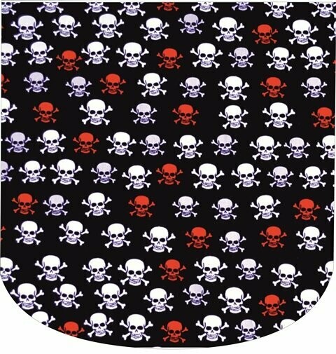 FUNDA DE CASCO CALAVERITAS ROJAS Y BLANCAS