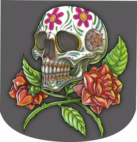 FUNDA DE CASCO CALAVERA 2 ROSAS