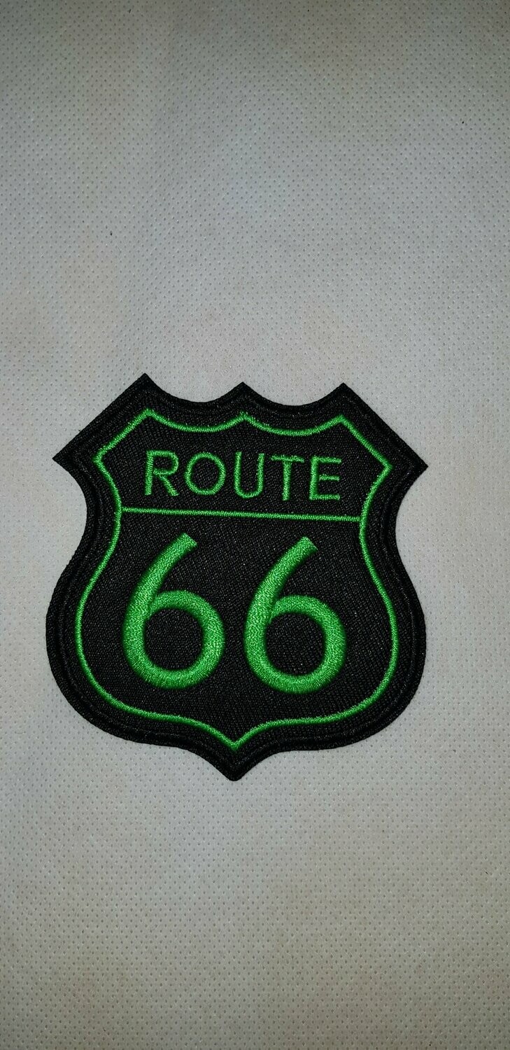 PARCHE BOLSILLO RUTA 66 NEGRO VERDE