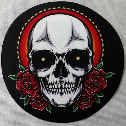 PARCHES CALAVERA ROSAS A LADO