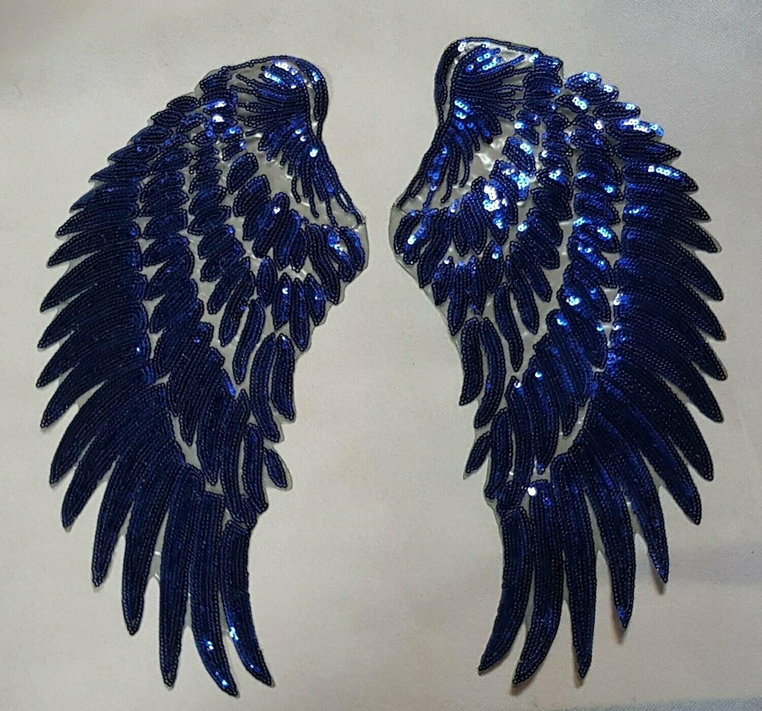 PARCHE ALAS LENTEJUELAS AZUL