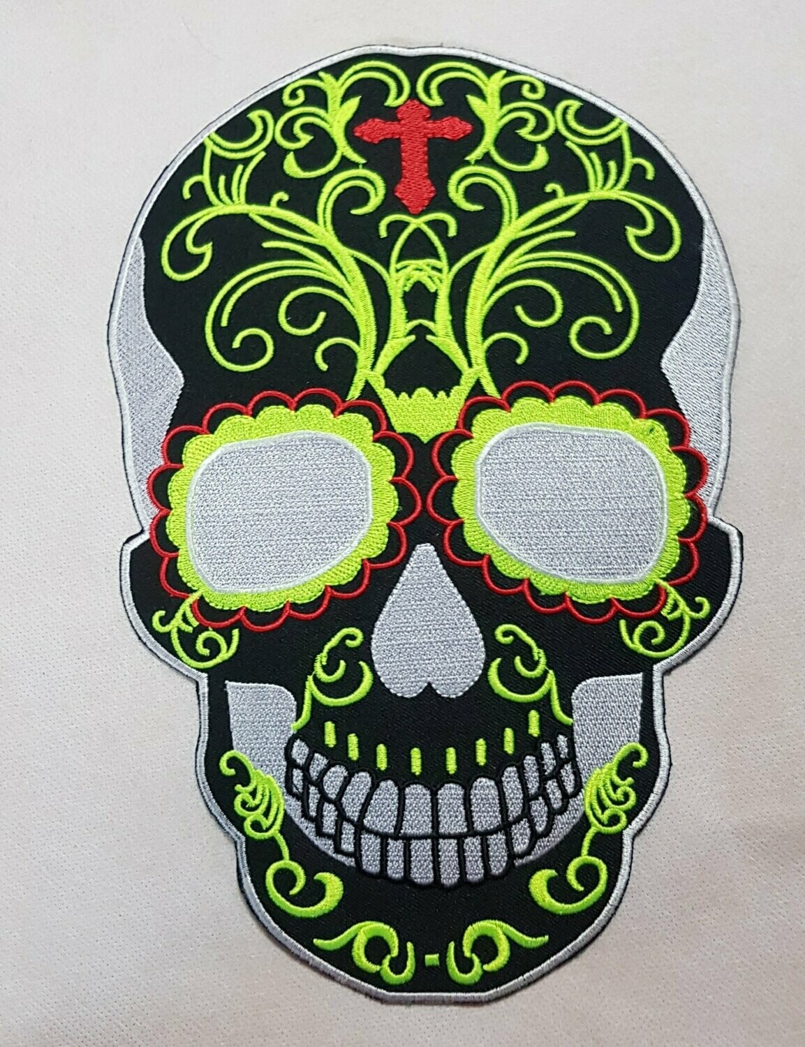 PARCHE CALAVERA AMARILLO FOSFORITO