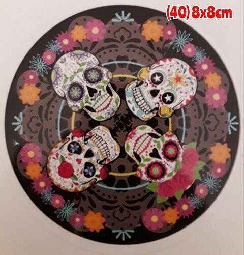 Pegatina  40 Calavera 12