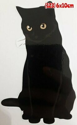 Pegatina 123  Gato Negro
