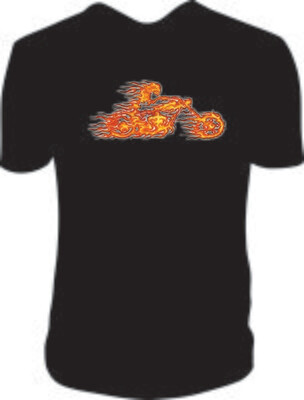 Camiseta Moto De Fuego