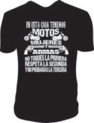 Camiseta Motos, Mujeres y Armas