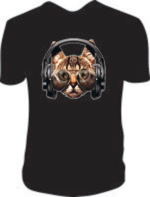 Camiseta Gato Casco