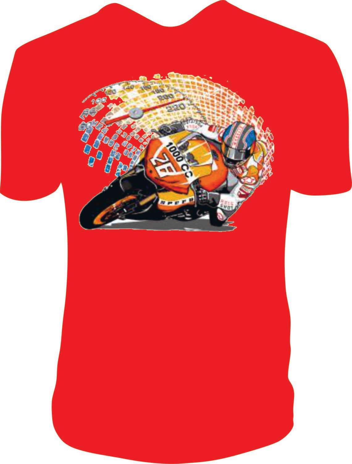 Camiseta Moto Inclinada
