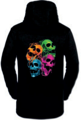 SUDADERA 4 CALAVERAS FOSFORITAS
