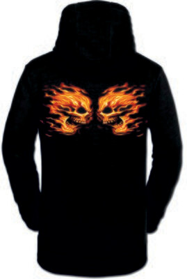 SUDADERA 2 CALAVERAS FUEGO