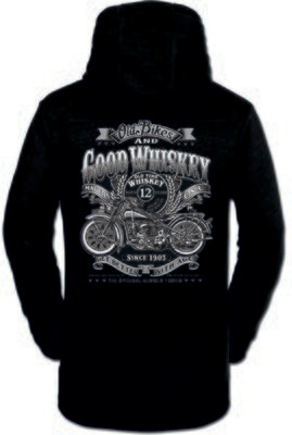 SUDADERA OLD BIKES AND GOOD WHISKEY
