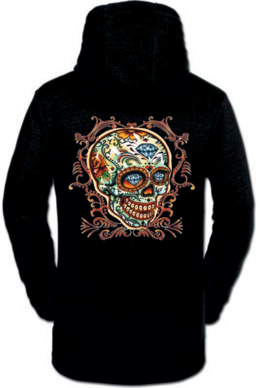 SUDADERA CALAVERA FOSFORITA