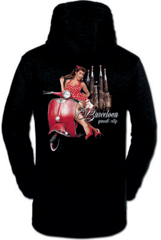 SUDADERA CHICA VESPA BARCELONA