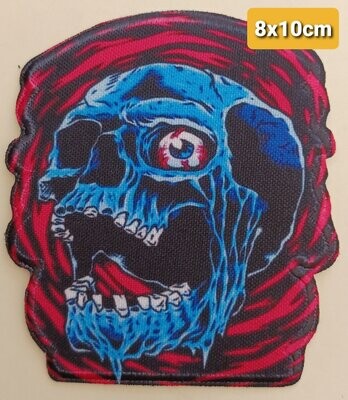 PARCHE BOLSILLO CALAVERA  AZUL