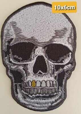 PARCHE BOLSILLO CALAVERA DIENTE DORADO
