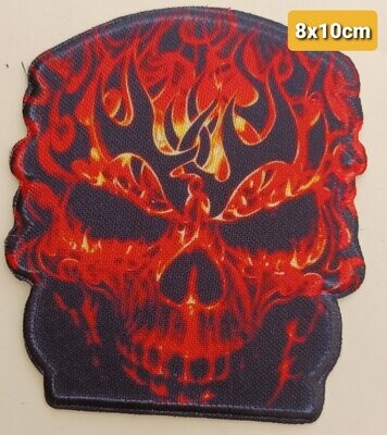 PARCHE BOLSILLO CALAVERA FUEGO