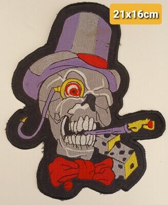 PARCHE BOLSILLO CALAVERA FUMANDO