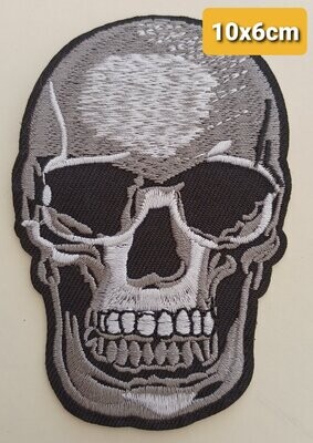 PARCHE BOLSILLO CALAVERA GRIS